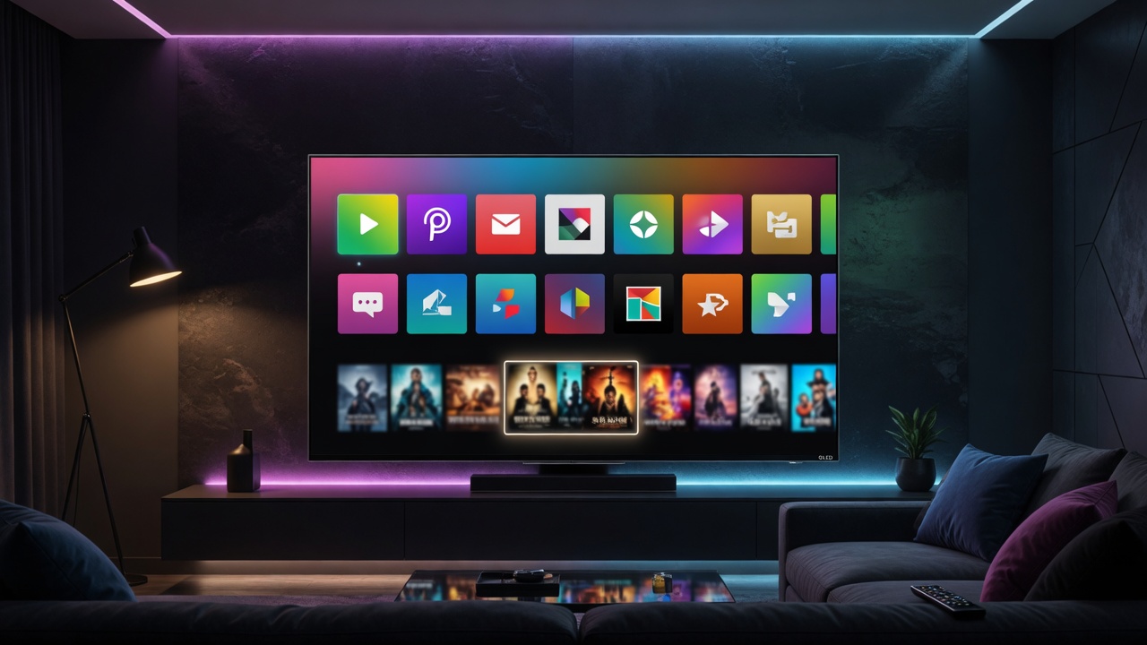 The best IPTV player shown on a smart TV