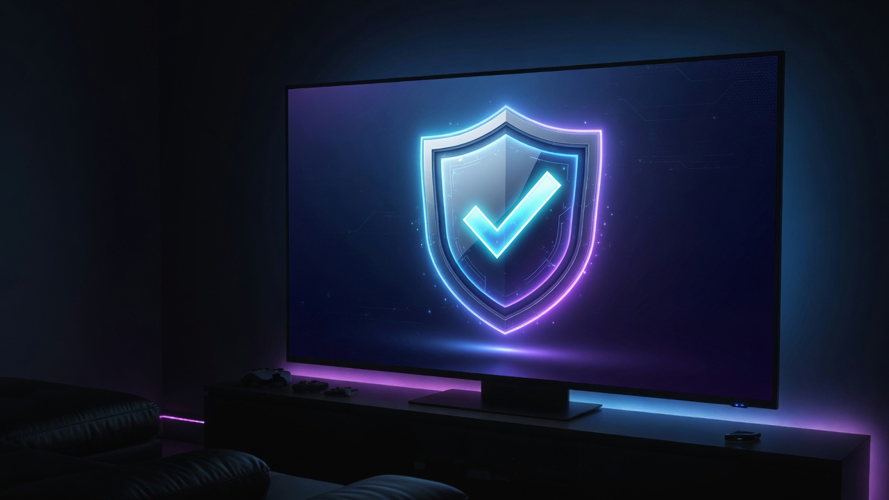 Is IPTV legal — a TV with a shield and checkmark symbol